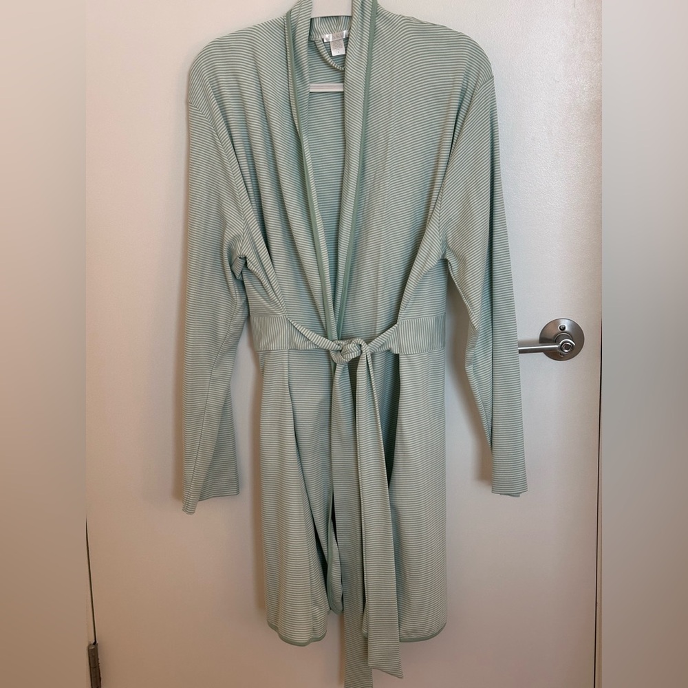 Lake Pima Robe - Parisian Green Stripe